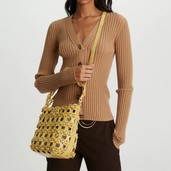 Tory Burch Bags Tory Burch Mcgraw Die Cut Small Bucket Bag Poshmark